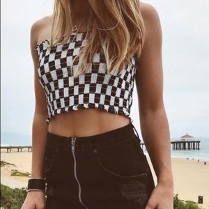 LF checkered tube top (sold out online)